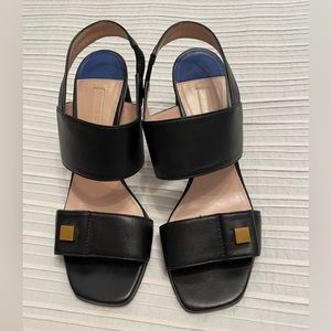 Stuart Weitzman heeled black sandals